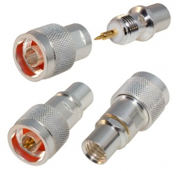 RF Industries Conector Coaxial N Macho, Plata 