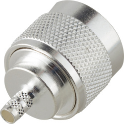 RF Industries Conector Coaxial N Macho, Plata 