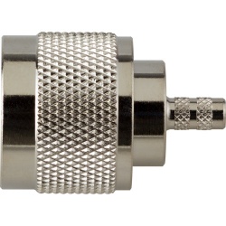 RF Industries Conector Caoxial N Macho, Anillo Plegable, para RG-142/U, Niquel/ Oro/ Teflón 