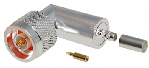 RF Industries Conector Coaxial N Macho, Plata 