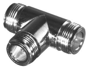 RF Industries Conector Coaxial en T N Hembra, Plata 