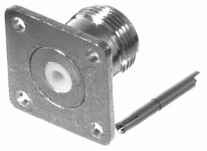 RF Industries Conector Coaxial N Hembra, con Montaje de 4 Perforaciones 