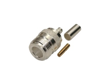 RF Industries Conector Coaxial de Anillo Plegable N Hembra, Plata 