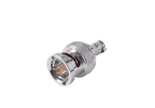 RF Industries Conector Coaxial BNC Macho - Mini Coaxial, Plegable, Plata, para RG-179 