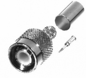 RF Industries Conector Coaxial de Anillo Plegable TNC Macho, Plata 