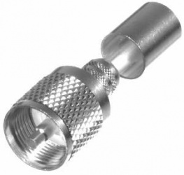 RF Industries Conector Coaxial UHF Macho, Plata 