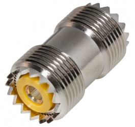 RF Industries Conector Coaxial de Barril UHF Hembra - UHF Hembra, Plata 