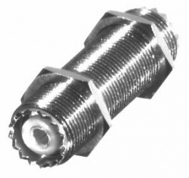 RF Industries Conector Coaxial UHF Hembra - UHF Hembra, Plata 