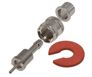 RF Industries Conector Coaxial Mini UHF Macho, Plata 