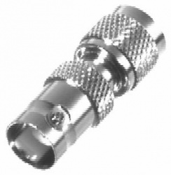 RF Industries Conector Coaxial Mini-UHF Macho - BNC Hembra, Plata 