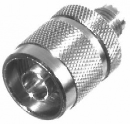 RF Industries Conector Coaxial Mini UHF Hembra - N Macho, Plata 