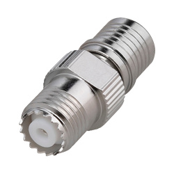 RF Industries Conector de QMA Mini-UHF Macho - Mini-UHF Hembra, Plata 