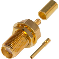 RF Industries Conector SMA Hembra, Oro, 1 Pieza 