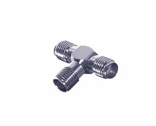 RF Industries Conector Coaxial en T SMA Hembra - SMA Hembra, Niquel 