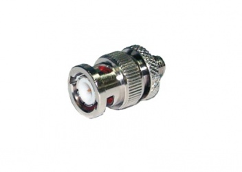 RF Industries Conector Coaxial BNC Macho - SMA Hembra, Metálico 