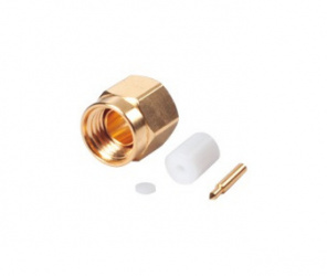 RF Industries Conector Coaxial SMA Macho, Oro 