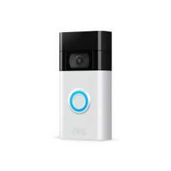 Ring Timbre Inteligente Video Doorbell 1 Gen 2, Inalámbrico, Plata/Negro 