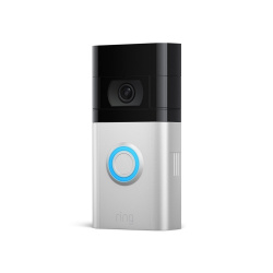 Ring Timbre Inteligente Video Doorbell 4, Inalámbrico, Plata/Negro 