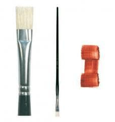 Rodin Pincel Plano S-140, Pelo de Cerda, Mando Largo, #12, 1 Pieza, para Óleo 