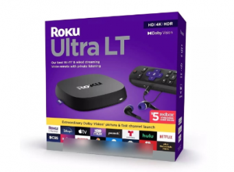 Roku Reproductor para Transmisión Multimedia Ultra LT, Roku OS, 4K Ultra HD, Wi-Fi, HDMI 