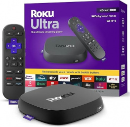 Roku Reproductor para Transmisión Multimedia ‎Roku Ultra 2024, Roku OS, 4K Ultra HD, Wi-Fi, HDMI 