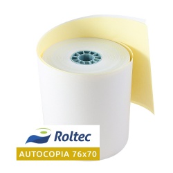 Roltec Rollo de Papel Autocopia, 76 x 70mm, 50 Rollos 