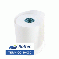 Roltec Rollo de Papel Térmico, 80 x 70mm, 50 Rollos 