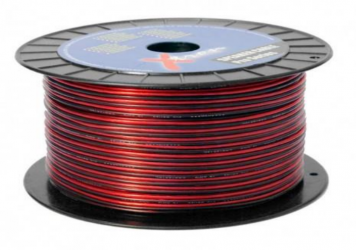 Romms Bobina de Cable Polarizado, 12 AWG, 300 Metros, Rojo/Negro 