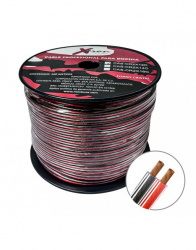 Romms Bobina de Cable Polarizado, 22 AWG, 500 Metros, Forro Transparente 