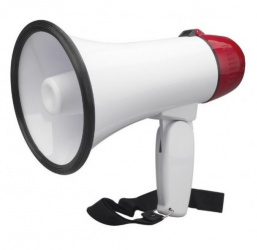 Romms Mini Megáfono MEG-067, 15W, Blanco/Rojo 