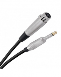 Romms Cable para Micrófono XLR Hembra - 6.3mm Macho, 6 Metros, Negro 