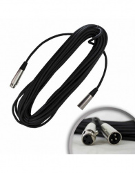 Romms Cable para Micrófono XLR Macho - XLR Hembra, 15 Metros, Negro 