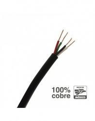 Romms Bobina de Cable Eléctrico de Uso Rudo, 100 Metros, Negro 