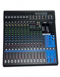 Romms Mezcladora MX-16CH, 16 Canales, XLR/TRS, USB, Negro 