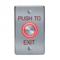 Rosslare Security Botón de Salida EX-06E-0, Alámbrico, Acero Inoxidable 