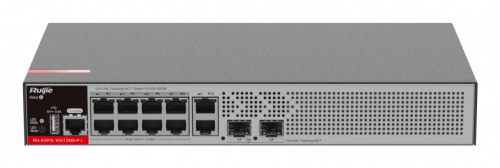 Switch Ruijie Gigabit Ethernet RG-S2915-10GT2MS-P-L, 8 Puertos PoE+ 10/100/1000Mbps + 2 Puertos SFP Uplink, 125W, 30 Gbit/s, 16000 Entradas - Administrable 