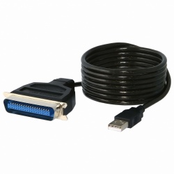 Sabrent Cable USB 1.1/2.0 Tipo A Macho - Paralelo IEEE 1284 Macho, 1.8 Metros, Negro 