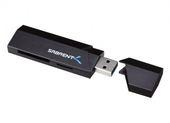 Sabrent Lector de Memoria CR-UMSS, para SD/micro SD, USB 3.0, Negro 