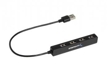 Sabrent Hub USB Macho - 4 Puertos USB 2.0 Hembra, 480Mbit/s, Negro 