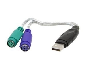 Sabrent Adaptador USB Macho - 2x PS/2 Hembra, Transparente 