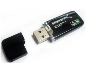 Sabrent Adaptador de Red USB USB-802N, Inalámbrico, 300Mbps, 2.4GHz 