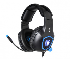 SADES Audífonos Gamer Dazzle 7.1, Alámbrico, 2.2 Metros, USB-A, Negro/Azul 