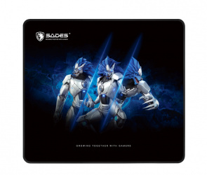 Mousepad SADES Frost, 44 x 40cm, Grosor 3mm, Negro/Azul 