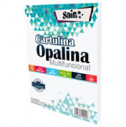 Sajor Papel Opalina 225g/m², 100 Hojas de Tamaño Carta, Blanco 