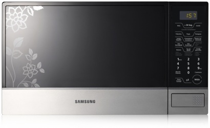 Samsung Horno de Microondas AME8113STP, 11 Litros, 1600W, Negro/Plata 
