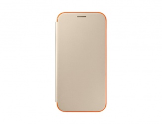 Samsung Funda Neon Flip Cover para Galaxy A7, Oro 