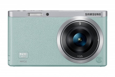 Cámara Digital Samsung NX Mini, Smart Cámara Pantalla Táctil Flip Up, 20.5MP, WiFi, Menta 