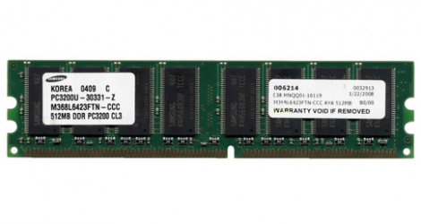 Memoria RAM Samsung M368L6423FTN-CCC DDR, 400MHz, 512MB, CL3 