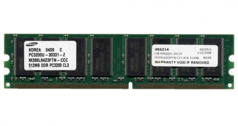Memoria RAM Samsung M368L6423FTN-CCC DDR, 400MHz, 512MB, CL3, Verde 