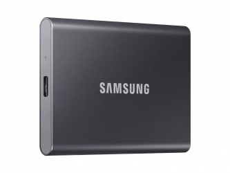 SSD Externo Samsung T7, 500GB, USB C 3.2, Gris 